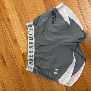 Grey under armor track shorts
